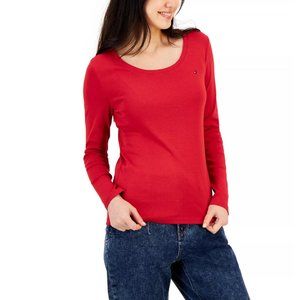 Tommy Hilfiger Scoop-Neck Long-Sleeve Top